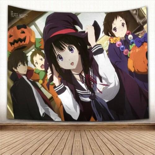New Hyouka Anime Girl Wall Hanging Tapestry Home Party Decorative Tapestries Photo Background Cloth Table Cloth Wall Tapestry