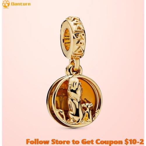 925 Sterling Silver Beads The Lion King Simba And Mufasa Sunset Charms Pendant fit Original Pandora Bracelets DIY Jewelry