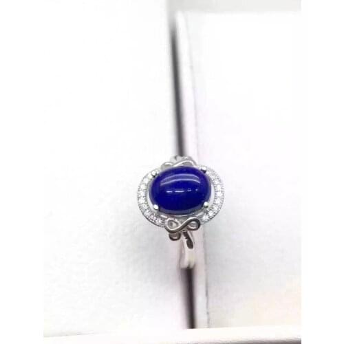 The Best Gift for Your loved Girl Lapis Ring 925 sterling silver Fine jewelry Natural and Real lapis Fashion Ring