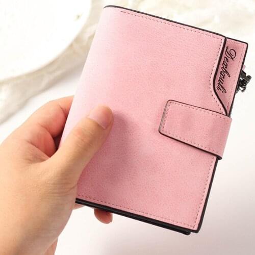 Foldable Women Wallets High Quality Multi-function Purse Leather Money Clip Credit Card Ladys Wallet Billetera mujer MA-10