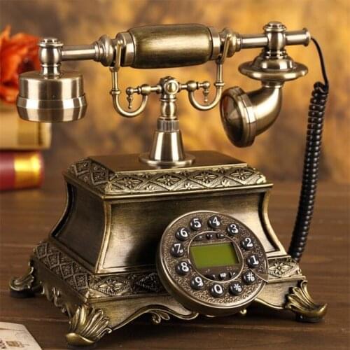 Antique Vintage landline Telephone With Button Dial Call ID Antique Fixed Telephones Landline Phone For Office Home Hotel