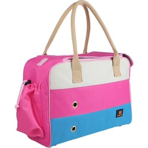 Pet Dog Sling Bags Stripped Pink Blue Green Pet Outdoor Travel Carriers Fashion S M L Oxford Handbag for Pet Cats Dogs PB716