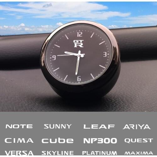 Car interior decoration quartz clock watch modified For Nissan GTR note sunny leaf ariya cima cube np300 versa skyline platinum