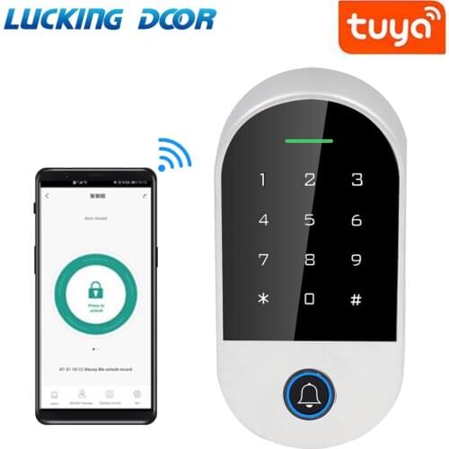 Tuya Bluetooth Standalone Access Control Touch Screen Keypad RFID 125khz Access Controler Smart Door Lock 1000 User Waterproof