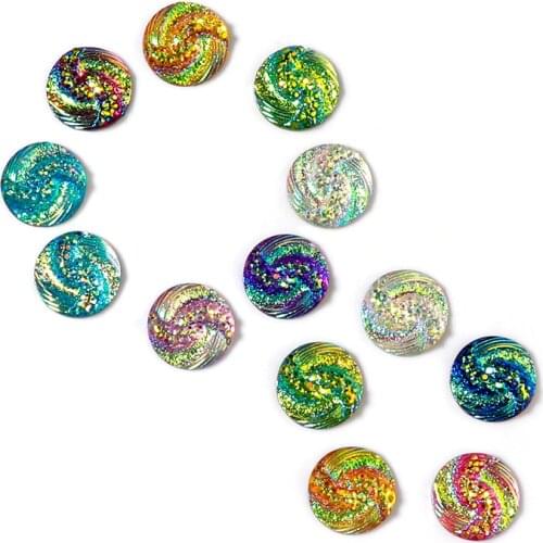 Xinyao 50pcs/lot 12mm Round Resin Diamond Flat Bottom Diamond Crystal Cluster Necklace Accessories for DIY Jewelry Findings