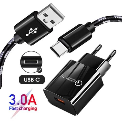 For Huawei Honor Mobile Phone Quick Charge Battery Power for Samsung A22 5G A32 A52S A51 M12 S8 Charger USB 3.0 Type C USB Cable