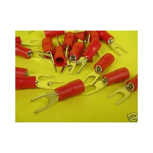 100PCS Car Fork/Spade Connector Terminal 22-16 3.7mm RF37
