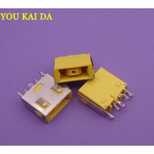 2pcs Yellow Ultrabook DC Power Jack for Lenovo YOGA X Carbon Lenovo G400 G490 G500 G505 Z501 DC Jack Square Port
