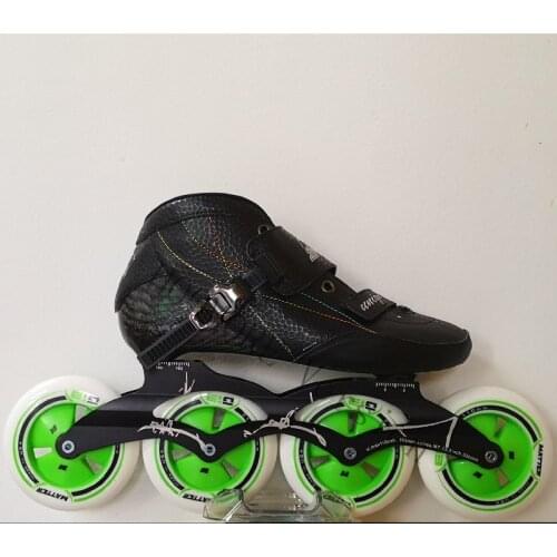 2 Layers Carbon Fiber Inline Speed Skates Boots with CNC Skating Base F1 MATTER Gi3 Roller Wheel 90mm 100mm 110mm Tyre Sneaker