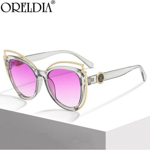 2021 Fashion Cat Eye Sunglasses Women Luxury Vintage Diamond Sun Glasses Lady Oversized Retro Party Oculos De Sol Feminino UV400