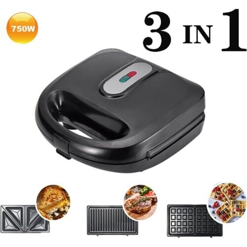 3 In 1 Electric Waffles Maker Iron Sandwich Maker Machine Bubble Egg Cake Oven Breakfast Waffle Machine