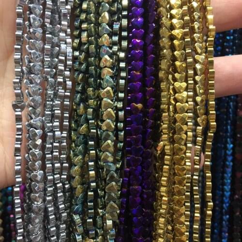 6mm Matte Facet coatedMulticolor Hematite Loose Beads for Jewelry Making Natural Stone Bead Diy Necklace Bracelet Jewellery