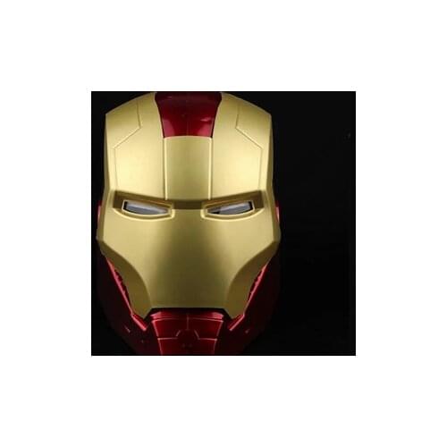 Anime Avengers Cosplay Iron Man mask Tony Stark full Head LED Open PVC Helmet Masks Boy Halloween party