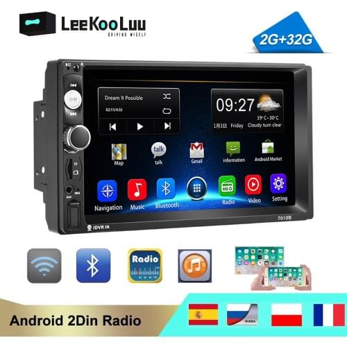 LeeKooLuu Car Radio 2 Din Car Multimedia Player 7" Autoradio 2din Android GPS Stereo for Volkswagen Nissan Hyundai Kia Toyota