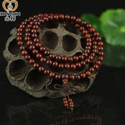 Zambia rosewood beads old order material circle bracelet density along the grain red wingceltis, 108 men and women