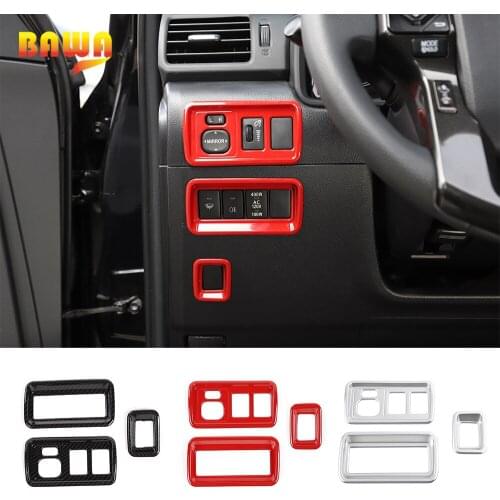 BAWA Rear View Mirror Adjustment Button Decoration Stickers for Toyota 4Runner 2010+ Interior Mouldings Accessories