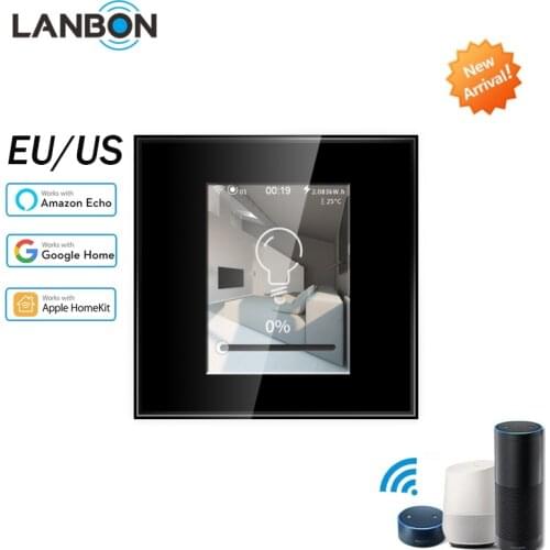 EU US LCD Dimmer Smart Wifi Dimmer Switch 220V 110V Smart Switch Voice Control Work With Apple Homekit Siri Alexa Google Home