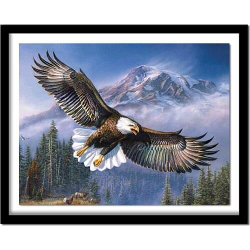 Diy diamond painting eagle in the sky cross stitch diamond sqaure drill embroidery needlework home decoration BK-4392