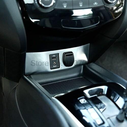 For Nissan Qashqai 2014 2015 2016 ABS Chrome Car Interior Center Console Cigarette lighter Button Trim Pannel Cover Accessories