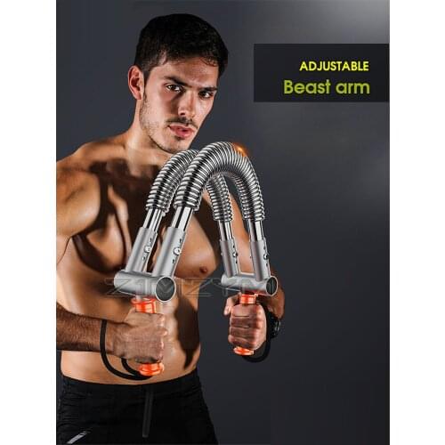 Double Spring Adjustable Arm Strength Hand Gripper Arm Power Blaster Fitness Equipment Gym Expander Forearm Power Twist 50kg