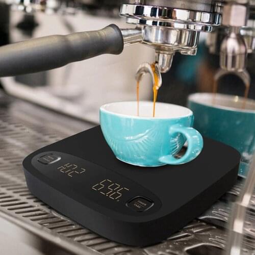 2kg/0.1g Electronic Coffee Scale with Timer Digital Kitchen Coffee Scales Weighing Balance Libra Jewelry Scale USB Charging