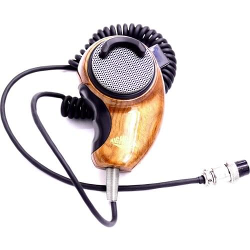 HG-M84W Microphone Woodgrain Noise Canceling Speakers for Cobra CB Radio most ergonomic 4 Pin Connector elegant Ham Mic