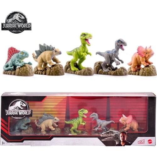 Original Jurassic World Mattel Dinosaur Anime Figure Toy Simulation Mini Model Toys for Children Collection Action Tyrannosaurus