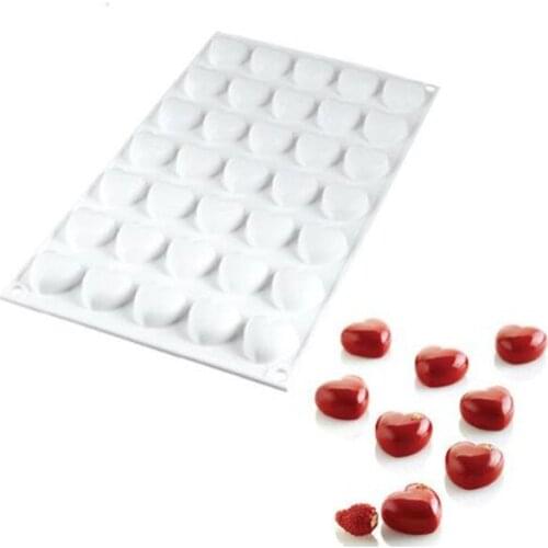 3D Mold Love Heart Small Various Shape Cake Mould Silicone Mousse DIY Muffin Moule Cookie Wedding Baking Decoration