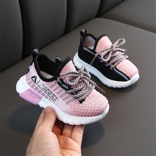 Mesh Baby Boys Girls Sport Shoes Children Shoes Autumn Breathable Infant Shoes Sneakers Soft Bottom Non-slip Casual Kids Shoes