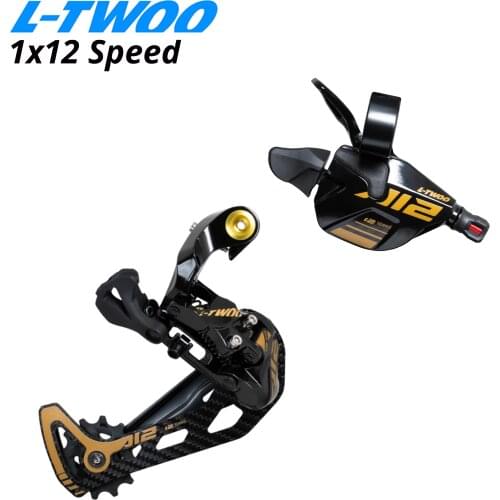 LTWOO AT12 1x12S 12S 12 Speed Groupset Shift Lever and Rear Derailleur carbon cage for MTB bicycle parts Golden 46T 50T 52T