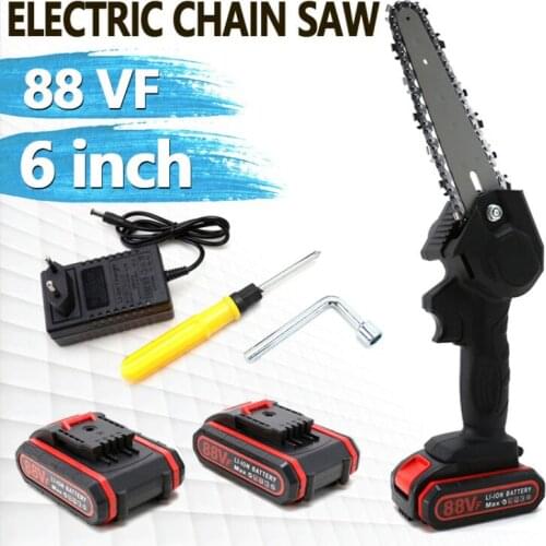 6 Inch 1200W Wireless Electric Chainsaw Mini Pruning Electric Saw 20000mAh Lithium Battery Rechargeable Woodworking Garden Tool