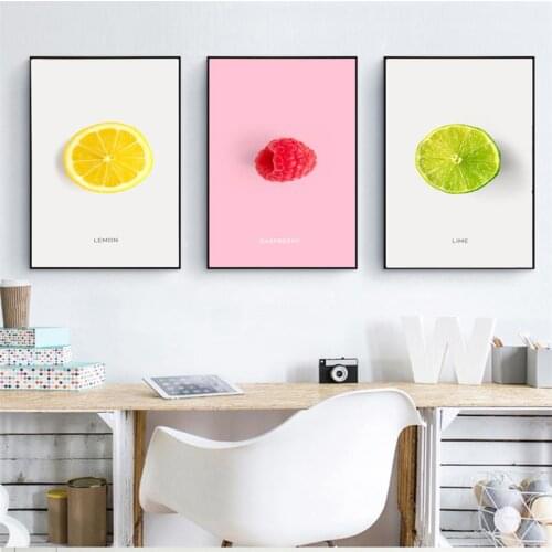 Fashion Colorful Lemon Orange Fruits Print Canvas Paintings Kitchen Decor Modern Minimalist Poster Living Room Wall Art Picture