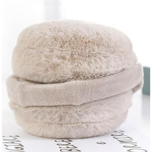 Fashion Women Collapsible Warm Winter Earmuff Female Cute Plush Earflap for Girls Headband Round Earlap