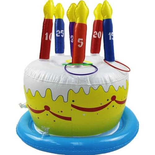 Inflatable Throwing Game Toy Ring Toss Pool Game Toy Outdoor Beach Party Props Children Sport Toy Interactive Summer Forceful