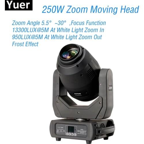 New 250W LED Zoom Moving Head Light 3IN1 Beam Spot Wash DMX512 Sound Control Stage Lights DJ Disco Party Moving Head Lights