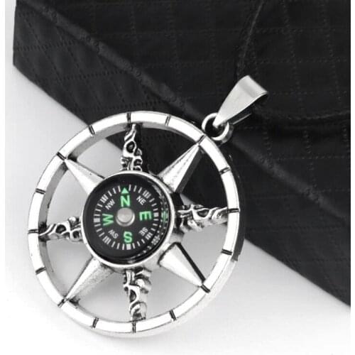 New Guide Helmsman Pendant Necklace Fashion Leather Rope Party Simple Punk Clothes Accessories Jewelry Gifts Statement Initial