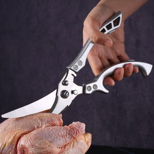 Chicken Bone Scissors Multifunctional Powerful Chef Knife Shears Kitchen Cooking Cutter Stainless Steel Scale Food Scissors