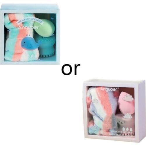 1 Set Spa Facial Headband Silicone Face Cleaning Octopus Shape Brush Makeup Blender Sponge Soft Beauty Egg Girls Cosmetic G99E