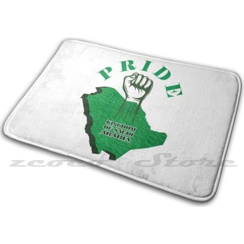 Pride White Background Mat Rug Non-Slip Water Absorb Door Carpet Arabia Patriot National Day Safeer