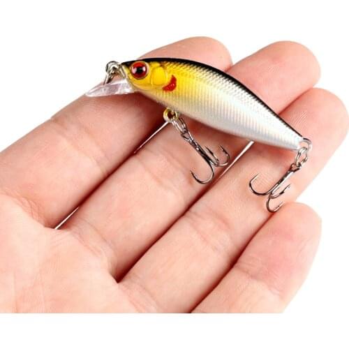 1Pcs Slowly Sinking Minnow Bait Mini Fishing Lure 55mm 4.5g Crankbait Artificial Plastic Baits Bass Pike Wobblers Fishing Tackle