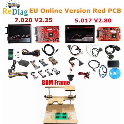 EU Online V2.80 EU Red V2 V5.017 OBD2 Manager Tuning 4LED 7.020 V2.25 BDM Frame ECU Programmer Tool