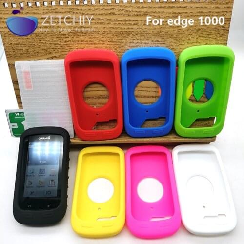 Edge 1000 bike bicycle GPS computer Rubber Protect Case Cover w Screen Protector Film films For Garmin Edge 1000 bike computer