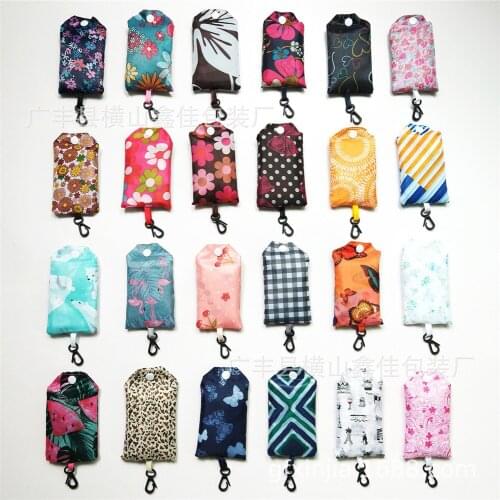 1pcs Foldable Shopping Bag Eco-friendly Folding Reusable Portable Shoulder Handbag Waterproof Polyester For Travel Grocery Bags