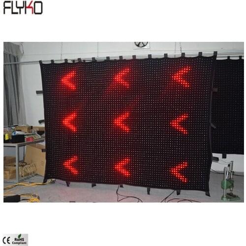 LED video curtain backdrop P35mm 2x3m flexible led video screen LED video wall stage background decoration