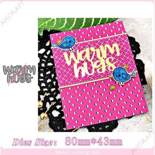 Warm hugs Words Metal Cutting Dies for diy Scrapbooking Photo Album Decorative Embossing PaperCard Crafts Die Cut 2020