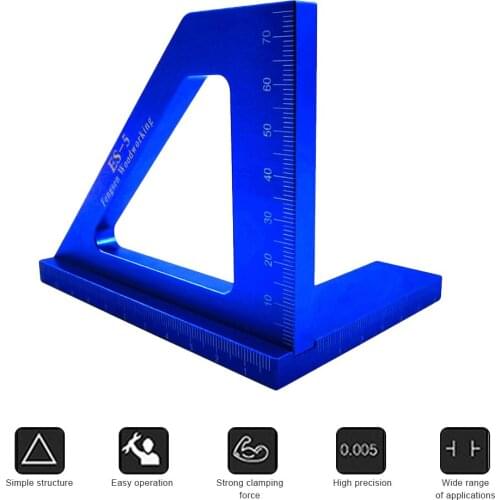 Triangle Square Ruler Aluminum Alloy Speed Protractor Miter For Carpenter Tri-square Line Scriber Saw Guide Measurement Tool