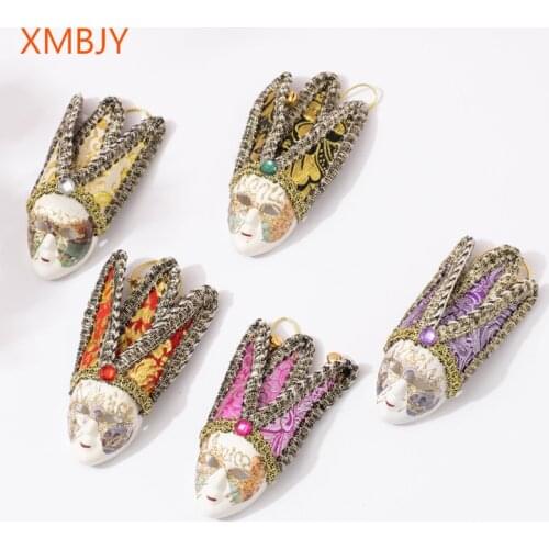 Venetian Mask Italy Refrigerator Magnets Sticker Bell Clown Party Decoration Magnetic Stickers Fridge Magnets Home Decoration