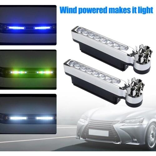 Wind Energy LED Car Daytime Running Lights Good Visual Creating Atmospheric Effect No Need External Power Supply 2x