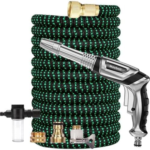 New High Pressure Washer Water Gun Garden Hose Set With Foam Pot Car Wash Nozzle Power Sprinkler PVC Plastic Pipe Cleaning Tools