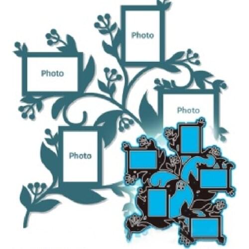 Leaves Photo Frame Metal Cutting Dies Stamps Dies Scrapbooking Mold Cut DIY Handmade Tools Craft Decoration Metal Dies New 2021